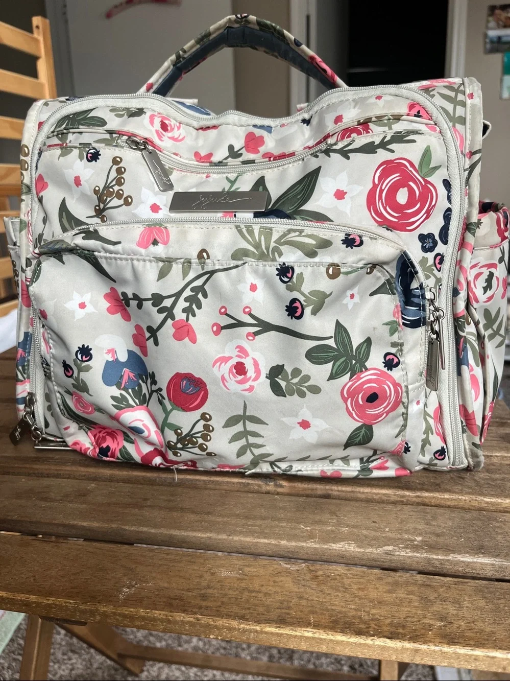 Ju-Ju-Be Floral Convertible Diaper Bag Backpack - floral flowers design